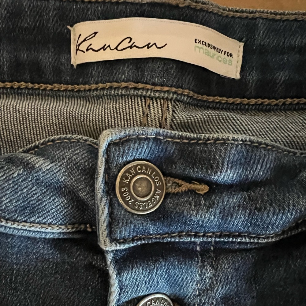 KanCan Blue Jean Shorts Mid-Rise Button Fly - Picture 4 of 5